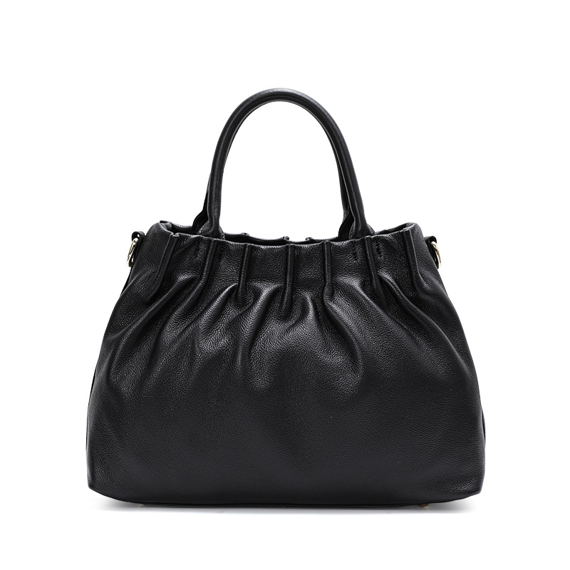 Leather Bucket Crossbody Bag