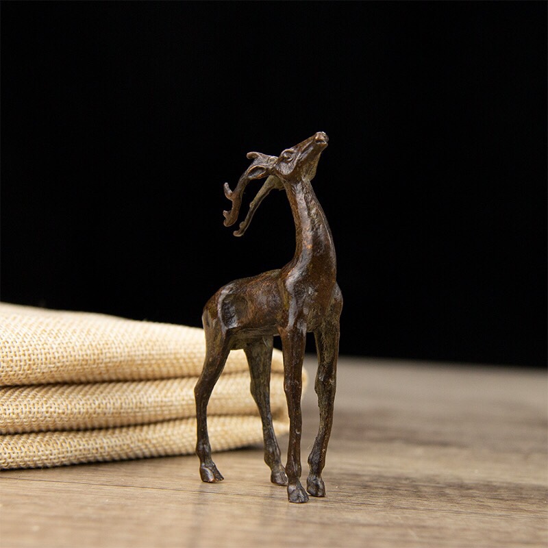 Title 8, Retro Purple Bronze Deer Decoration Alloy Deer ...