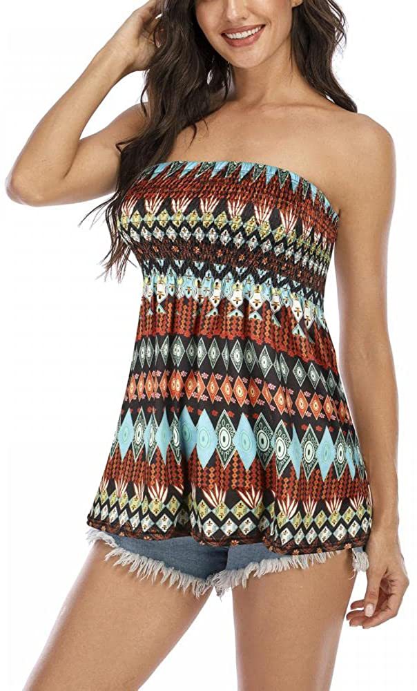 Sexy Fashion Off the shoulder Short Tube Top For Women Geometry L - Shop at LoveMi