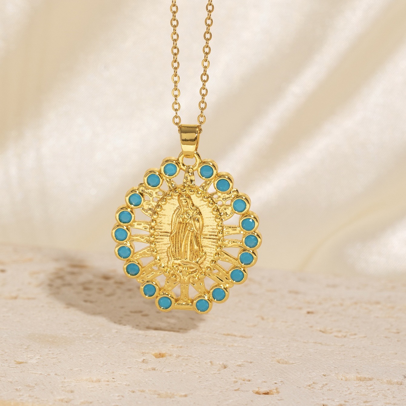 Popular European And American-style Virgin Mary Necklace - Jewelry & Watches