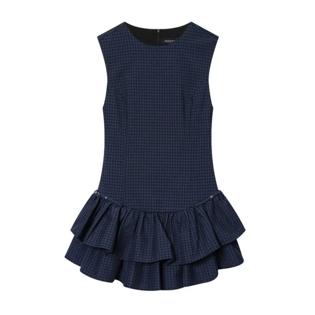 European And American Style Fashion Plaid Layered Decorative Short Dress - Shop at LoveMi