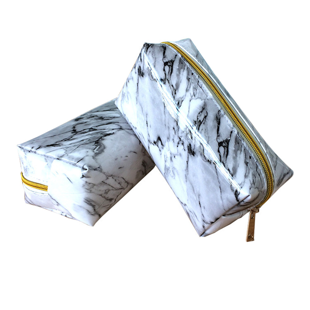 Title 12, New Marbled White PU Cosmetic Storage Bag Keep ...