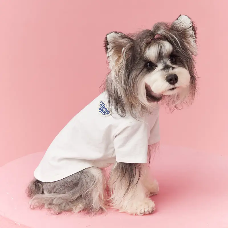 Breathable Bottoming T-shirt Solid Color Inner Wear Schnauzer Maltese
