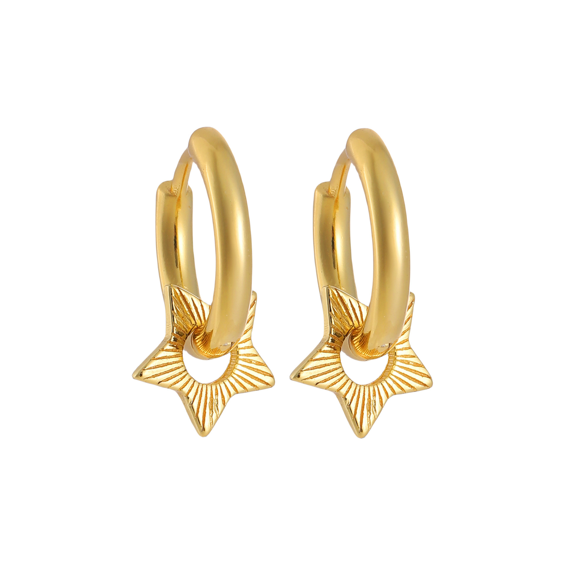 925 Sterling Silver Earrings Female Five-pointed Star Light Luxury