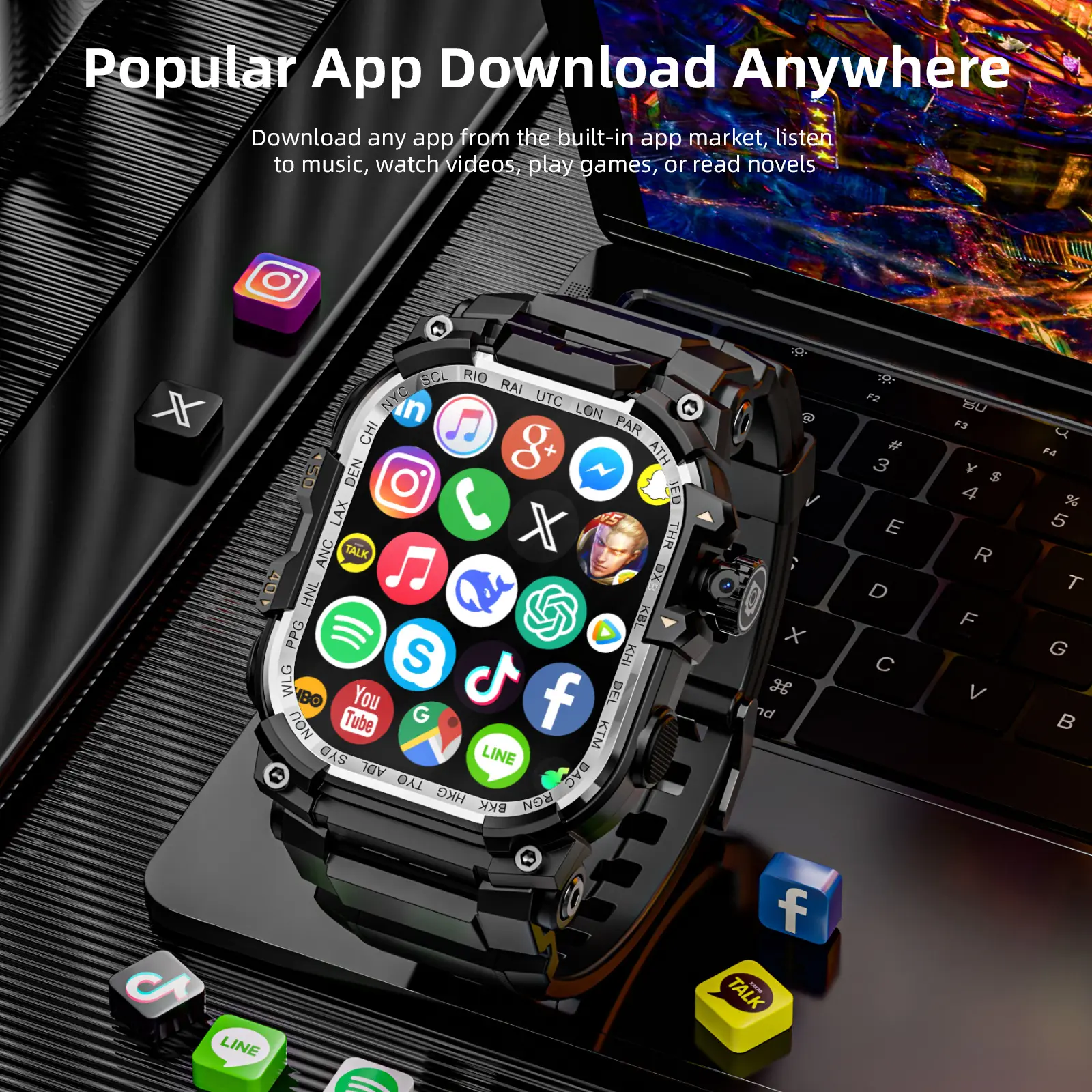 APPLLP 7 MAX Generous Screen Smart Watch