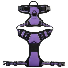 Pet Hand Holding Rope Chest And Back Nylon Dog Rope - Purple - View 1