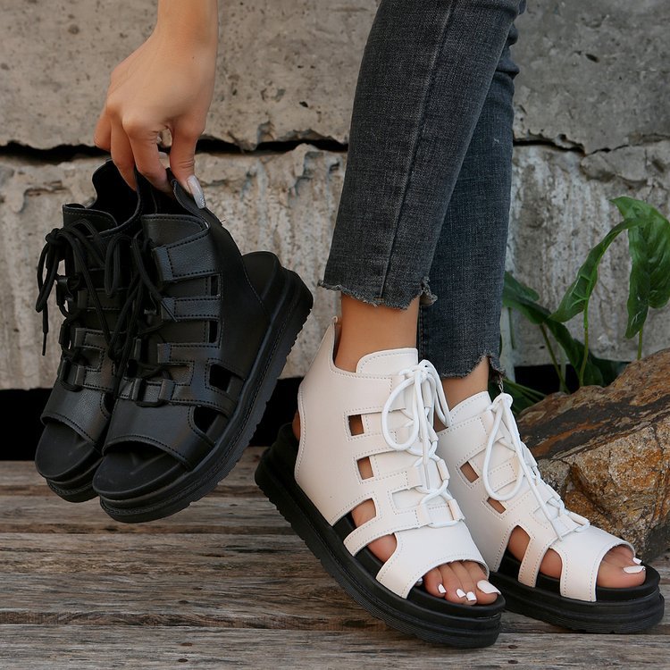 Hollowed-out Breathable Casual And Fashionable Roman Womens Shoes