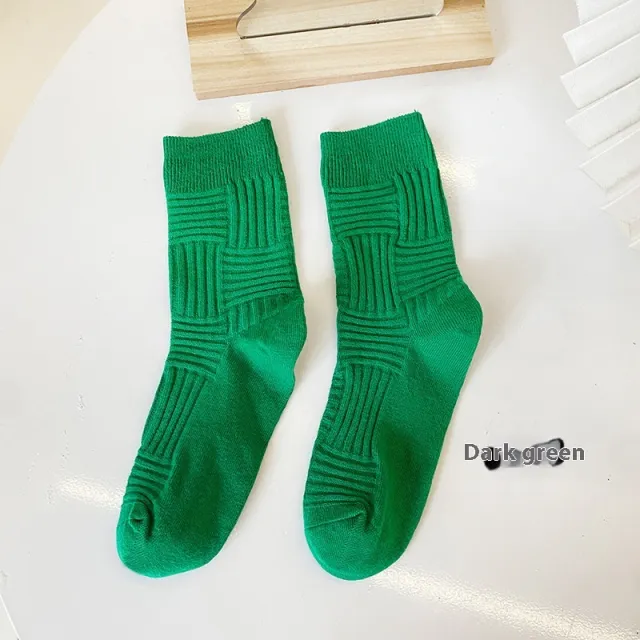 Women's Breathable Wicking Solid Color Socks Dark Green - Shop at LoveMi