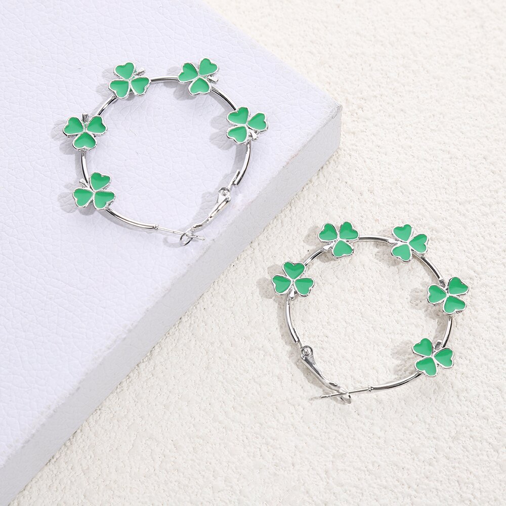 Stylish And Elegant Three-leaf Clover Earrings