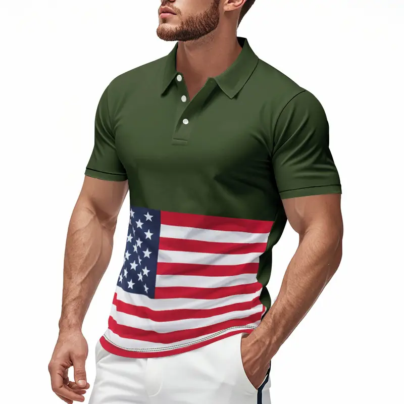 American Menswear Thin Quick-drying Ice Silk Short Sleeve
