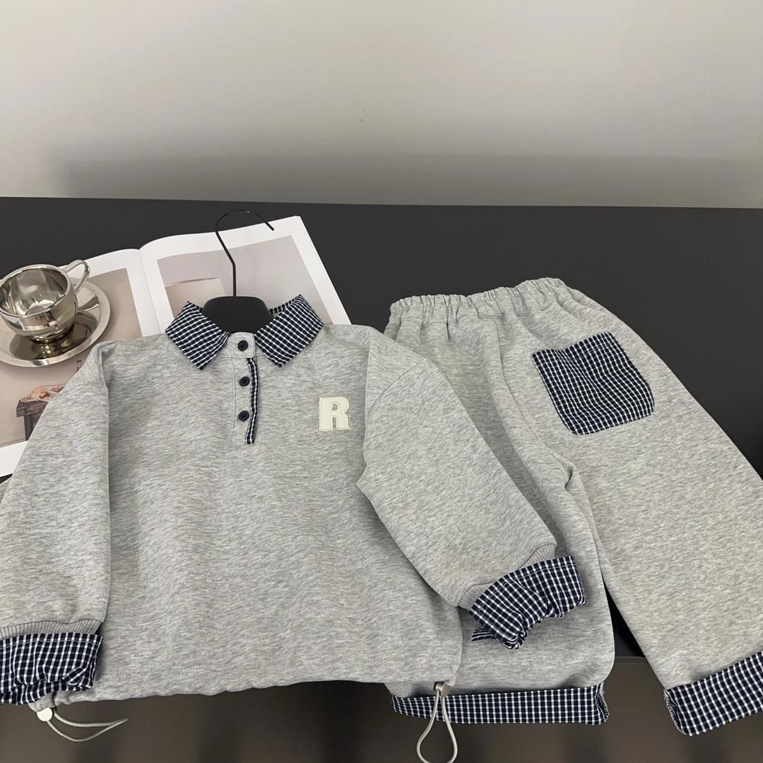 Korean-style Solid-color Casual Loose-fitting Top And Pants Set