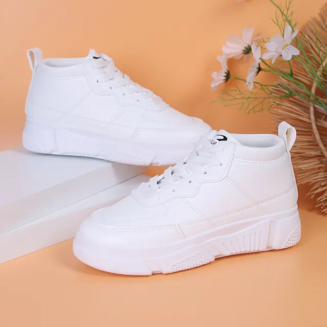 Leisure Sneaker Comfortable Platform White - Shop at LoveMi