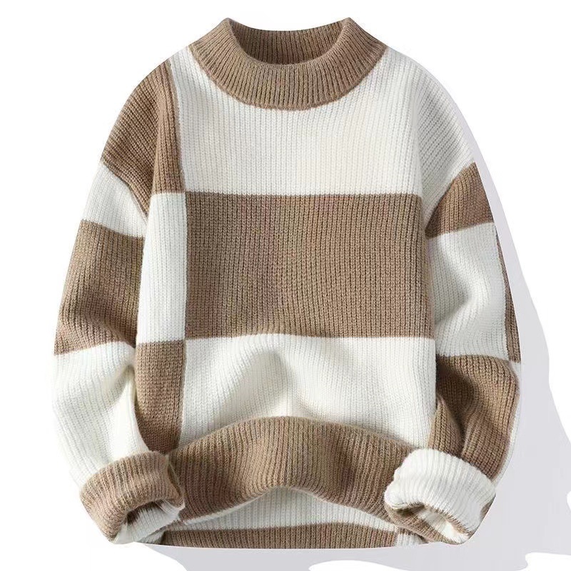 Men's FallWinter Half Turtleneck Knitted Bottoming Shirt For Boys Thickened Warm Wool Clothes - Image 11