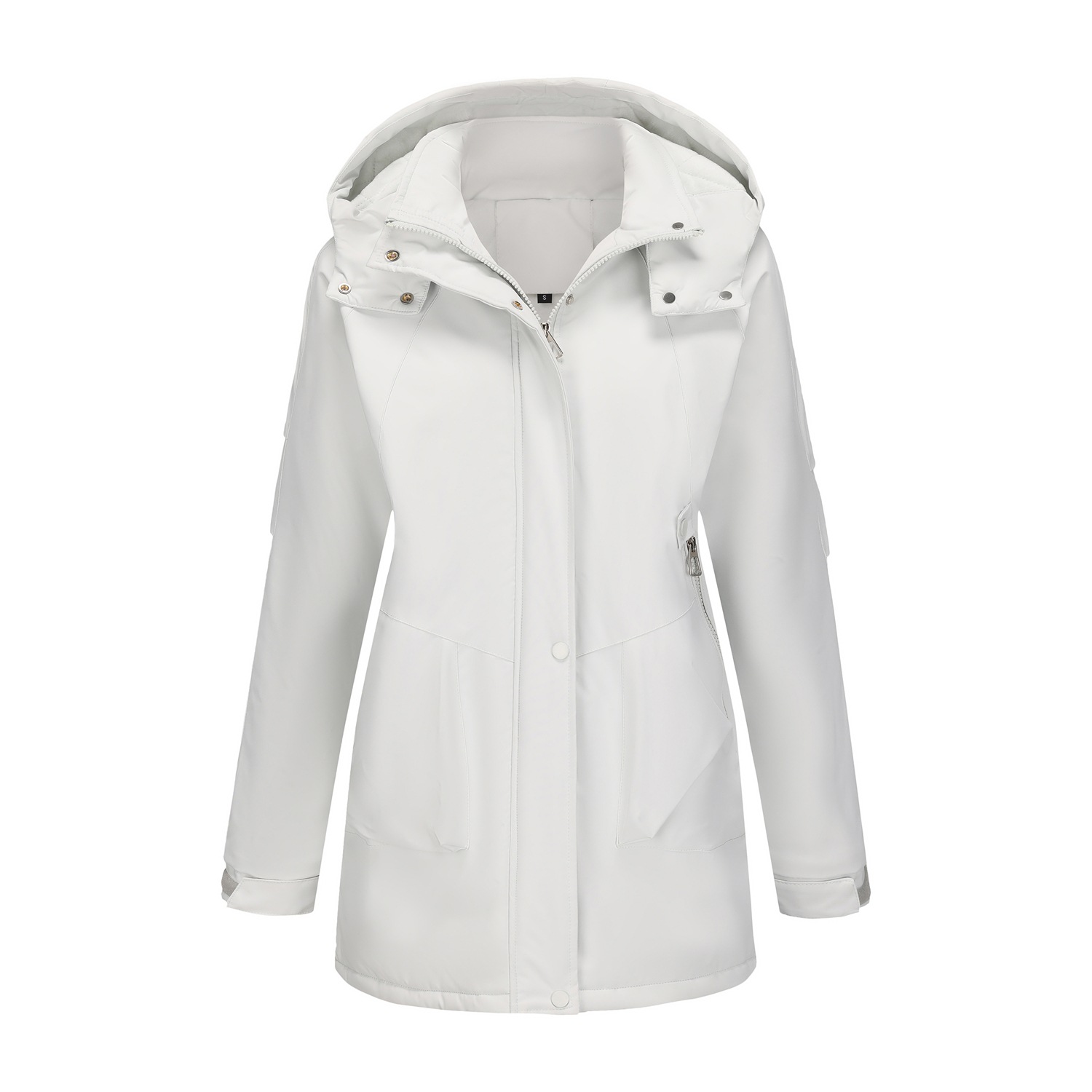 Autumn And Winter Mountaineering Women's Casual Shell Jacket Parka White - Shop at LoveMi