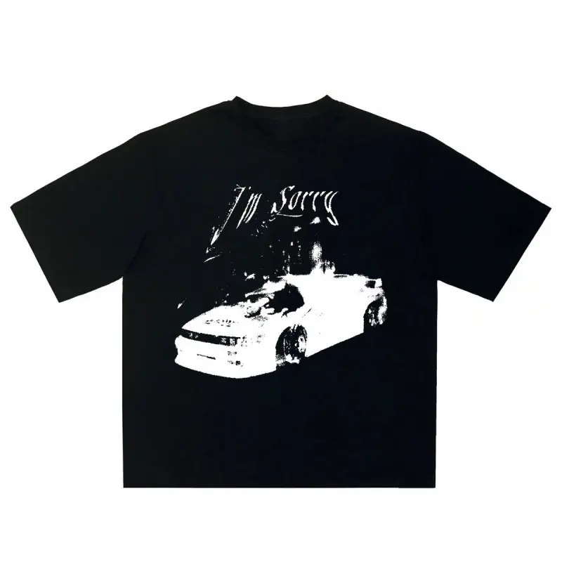 Retro Gothic King-Size Mens T-Shirt Harajuku Style