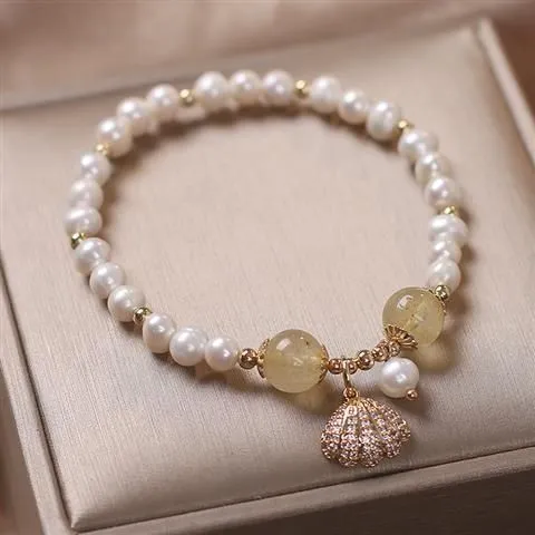 Design Bracelet Student Temperamental Shell Ins Bracelet Yellow - Shop at LoveMi