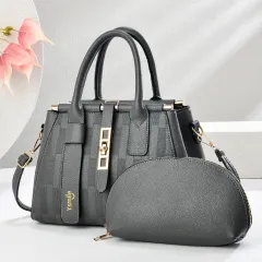 Handbag Crossbody Shoulder All-matching Elegant - Gray - View 1