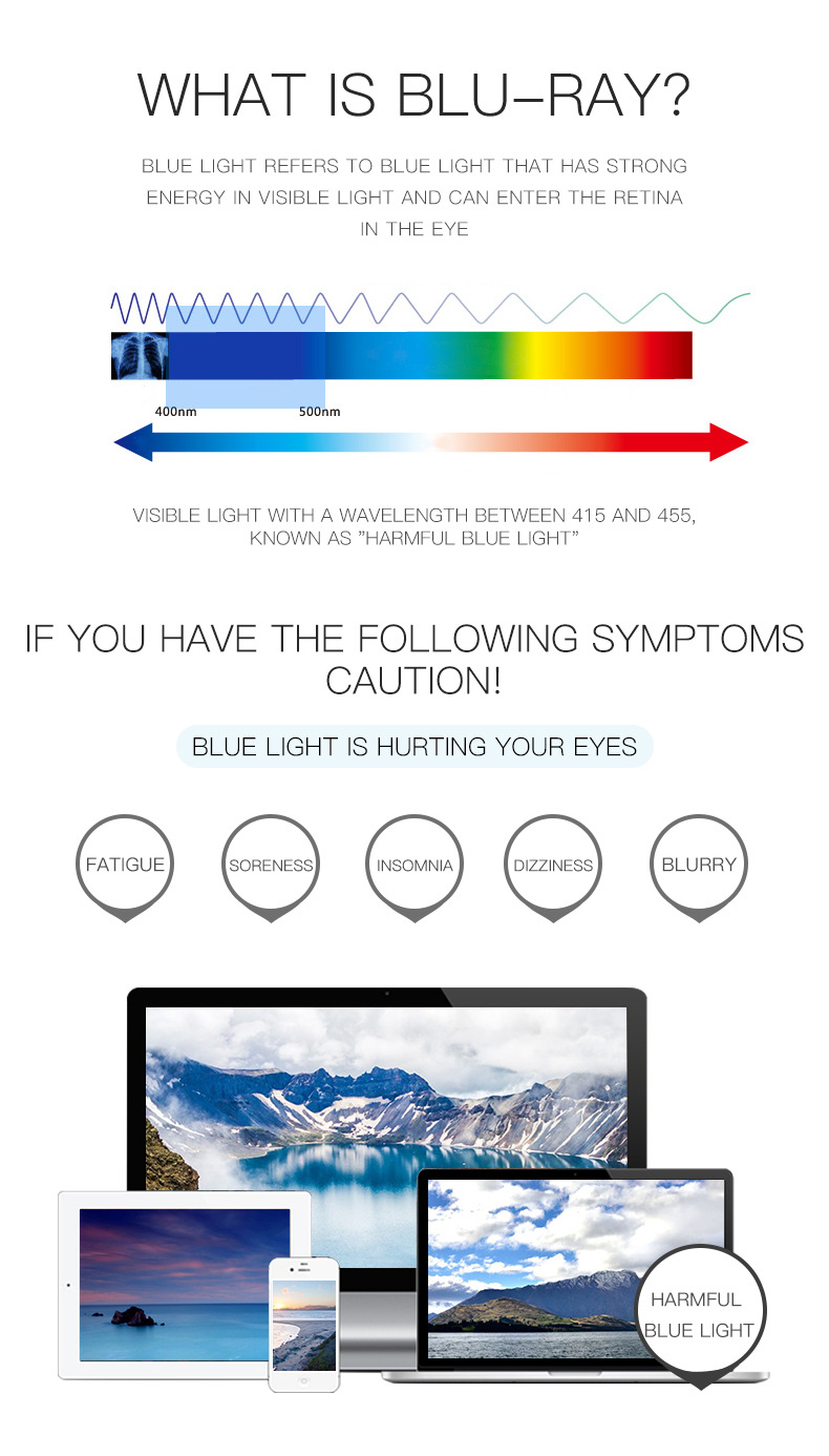 Title 7, TR90 Spring Leg Square Blue Light Blocking Glasses