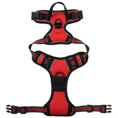 Pet Hand Holding Rope Chest And Back Nylon Dog Rope - Red - View 1