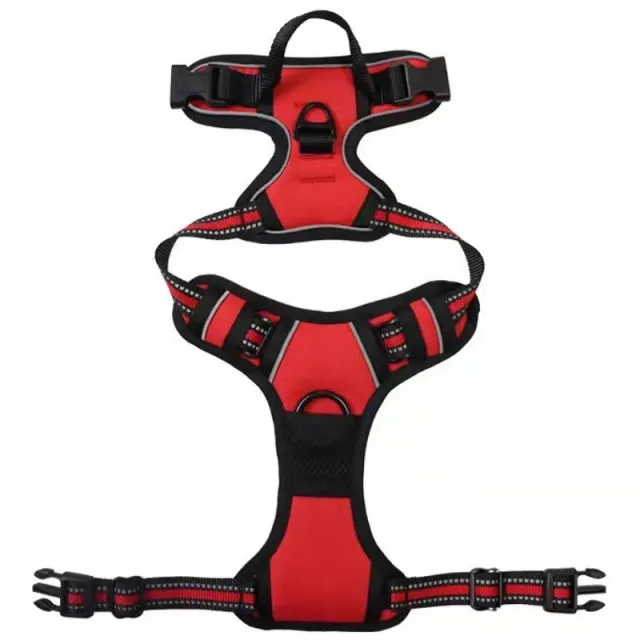 Pet Hand Holding Rope Chest And Back Nylon Dog Rope Red - Shop at LoveMi