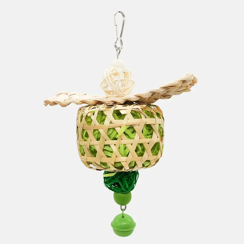 Parrot Bird Toy Bamboo Cage Scraps
