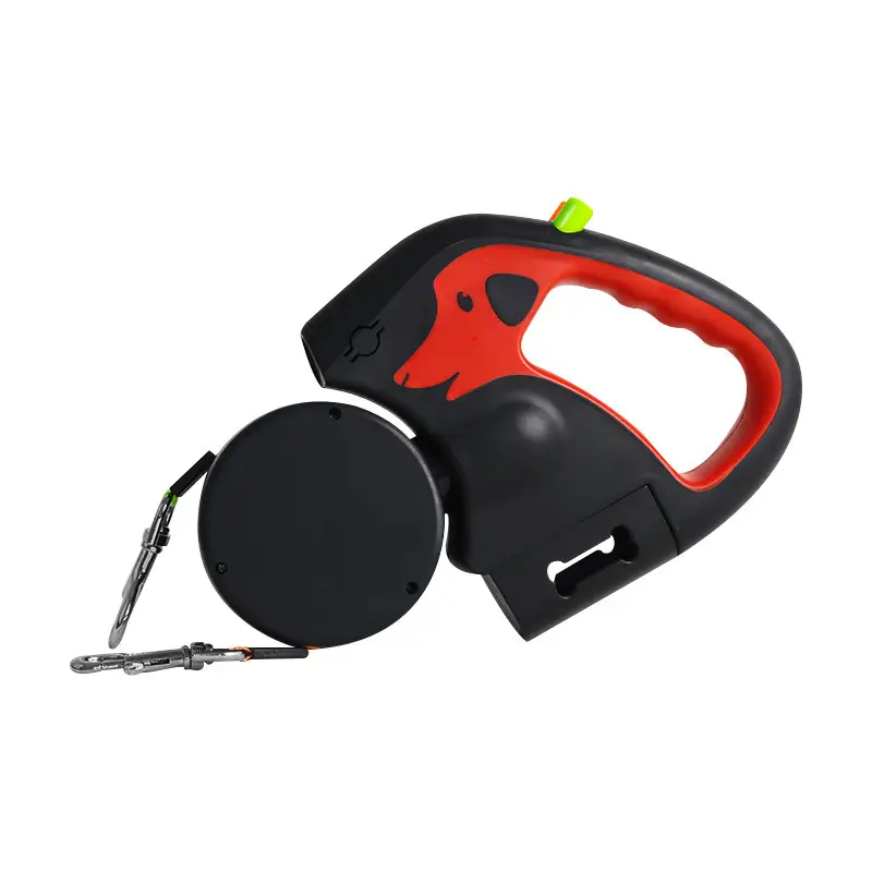 Dog Double Leash With Automatic Retraction