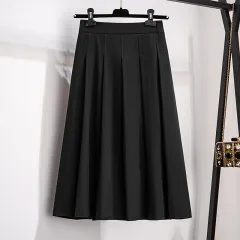 A- Line Skirt Slimming And Fashionable Summer Skirt Plus Size Sister Plus Size - Black - View 1