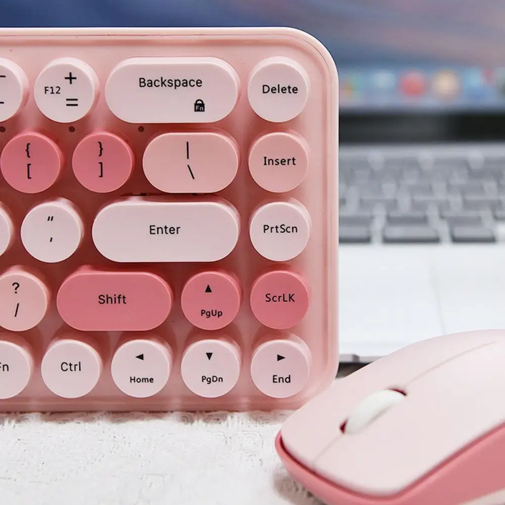 Wireless Keyboard And Mouse Set Small And Portable Lovely Female Office