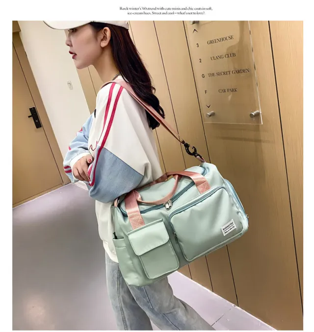 Fashion Sports Gym Bag Casual Yoga Large Capacity Green - Shop at LoveMi