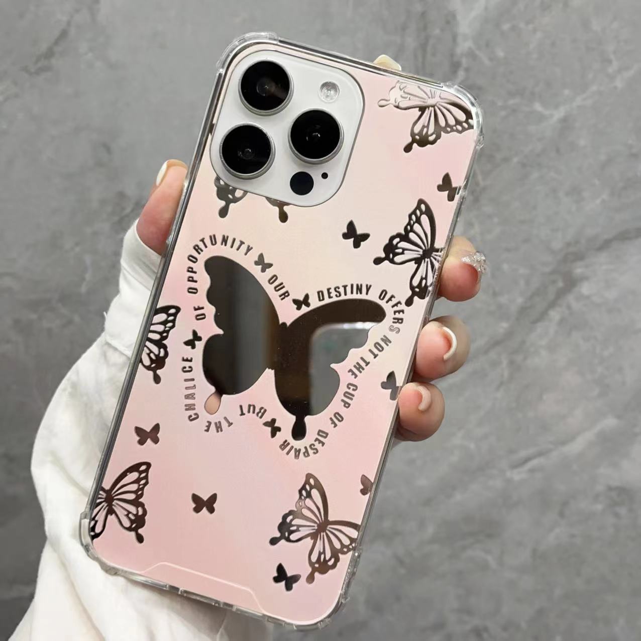 Pink Butterfly Mirror