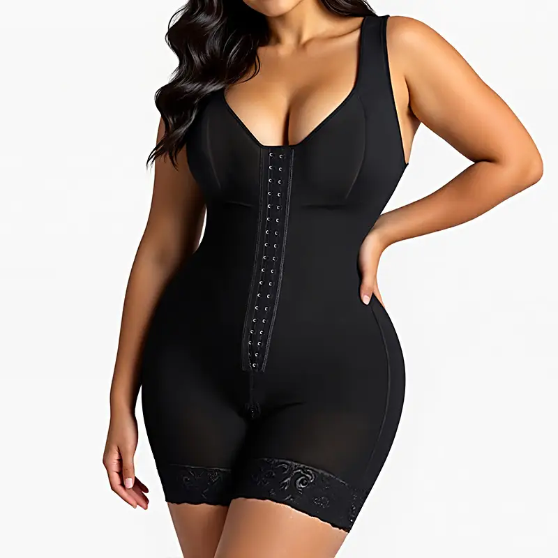 Breasted Strong Belly Contracting One-piece Zipper Bottom Crotch Corset