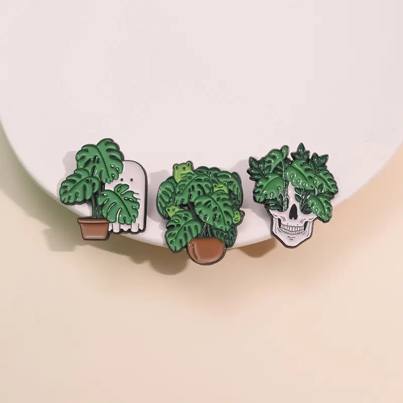 Skull Ghost Plant Series Brooch Decorations Top