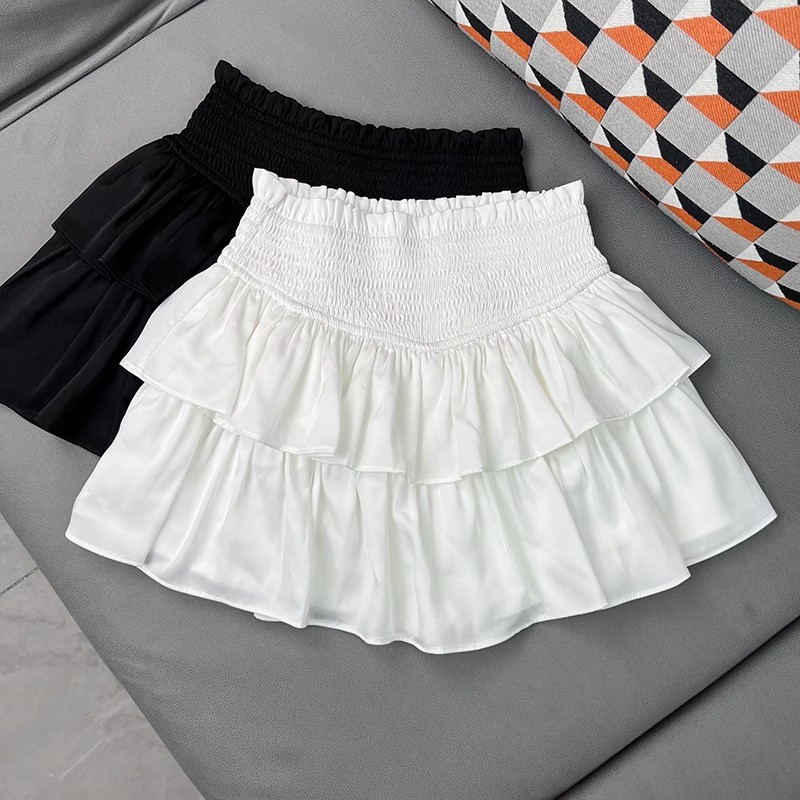 Summer-style Ballet-inspired White Skirt