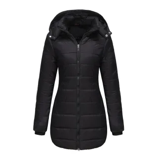 Waterproof Long-sleeved Cotton-padded Jacket - Black