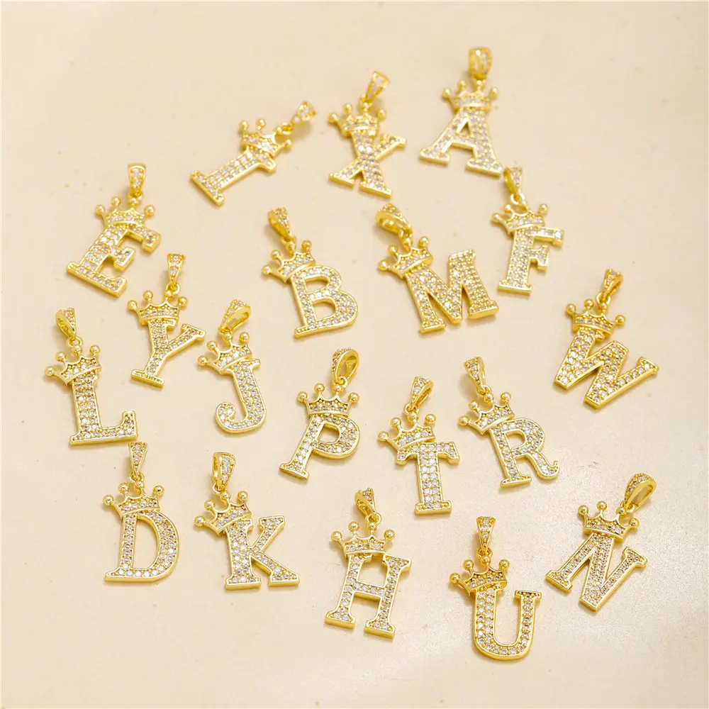 Gold Plated Copper Inlaid Zircon Crown 26