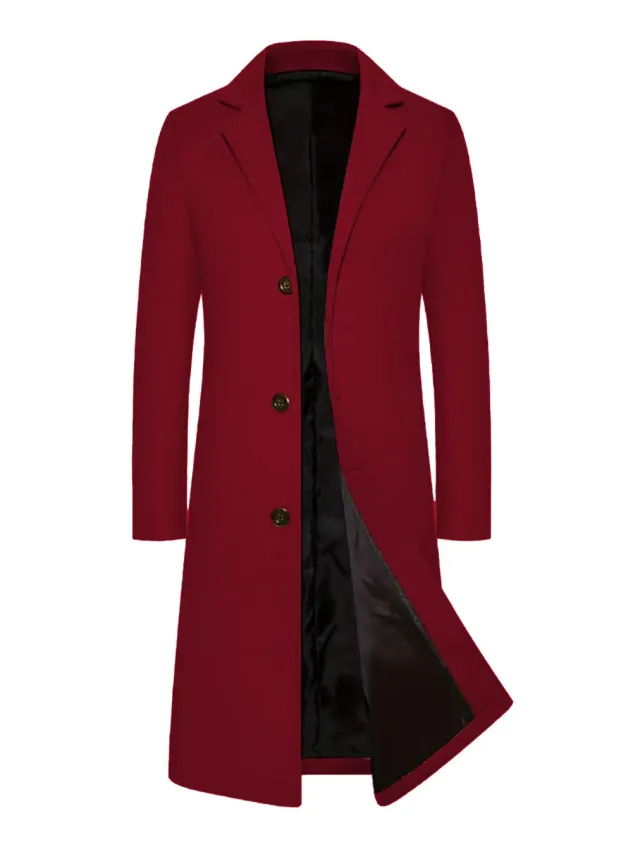 Spring And Autumn Trench Coat Elegant And Slim fit Red - Shop at LoveMi
