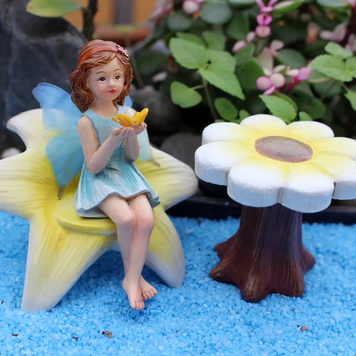Floral Stool Flower Fairy Outdoor Courtyard