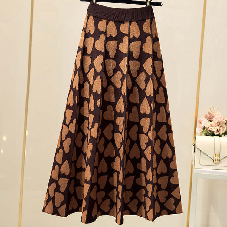 Fashion Knitted Dress Women's Autumn And Winter Brown - Shop at LoveMi
