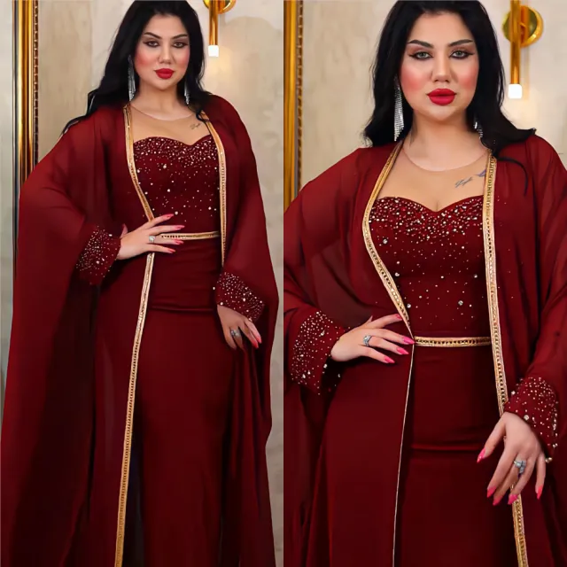 Women's Wear Set Long Dress Summer Autumn Women Traditional African Clothing Fairy Dress Wine - Shop at LoveMi