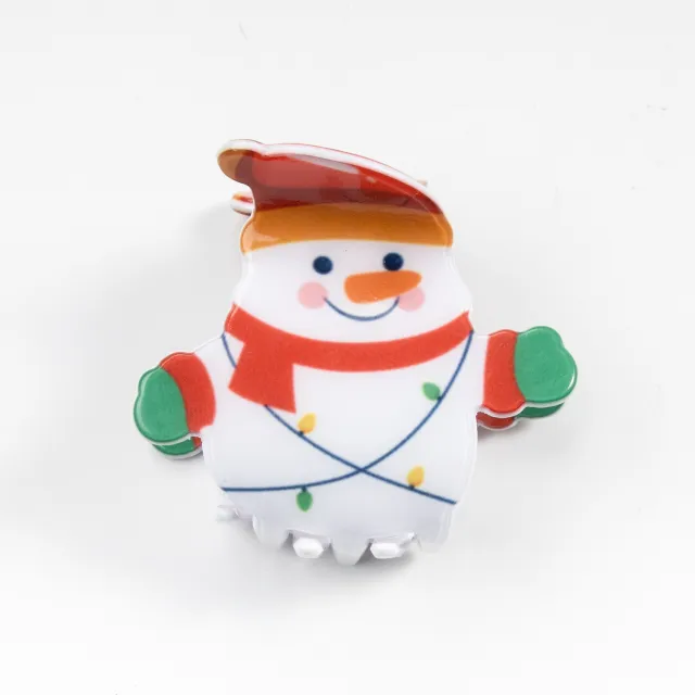Christmas themed Cute Gloves, Snowman, And Cookie Hair Clips Smiling Snowman - Shop at LoveMi