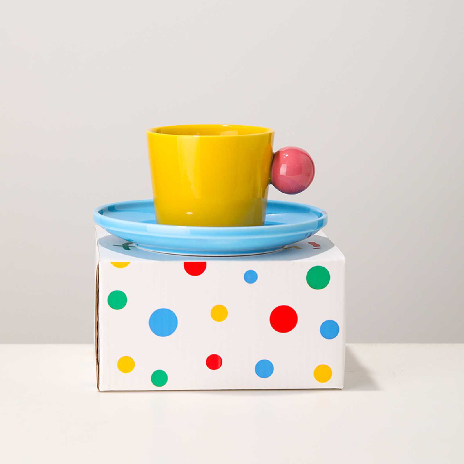 Ceramic Mug And Saucer Set For Coffee — foto 9