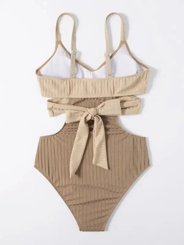 Women's Solid Color Fashionable One-Piece Bikini