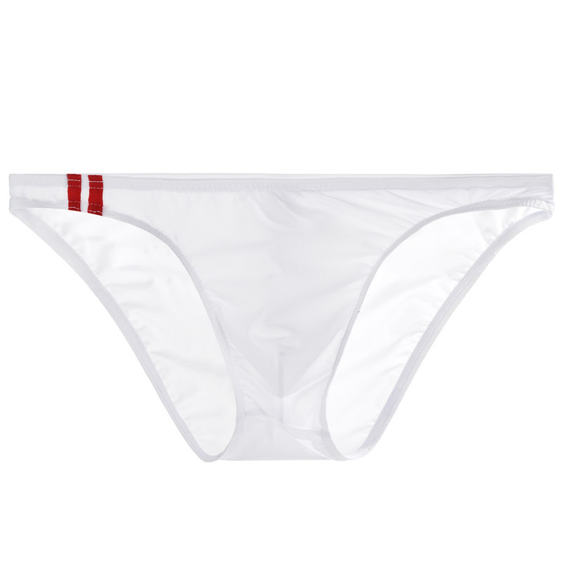 Men's Ice Silk Transparent Thin Low Waist Briefs