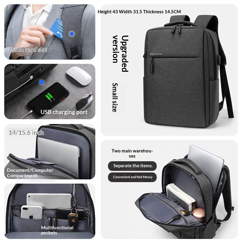 Simple And Elegant Backpack With A Dedicated Laptop Compartment 8