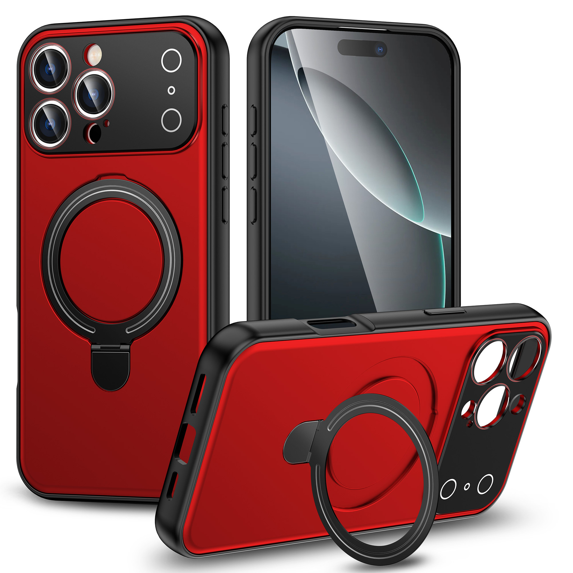 Large-screen Magnetic Bracket Phone Case With A Skin-like Finish And Drop-resistant Design