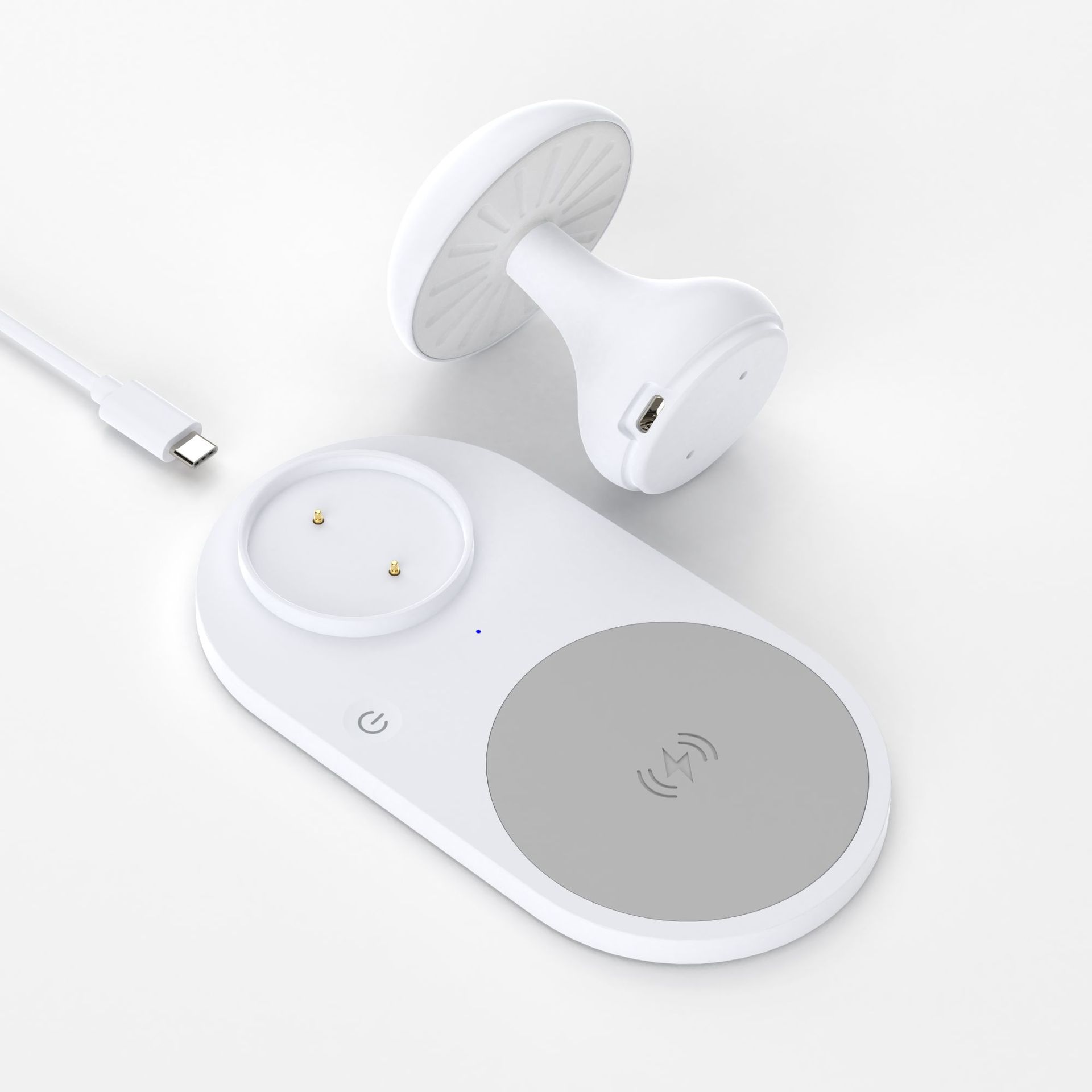 Multifunctional 10W Fast Wireless Phone Charger Mushroom Lamp