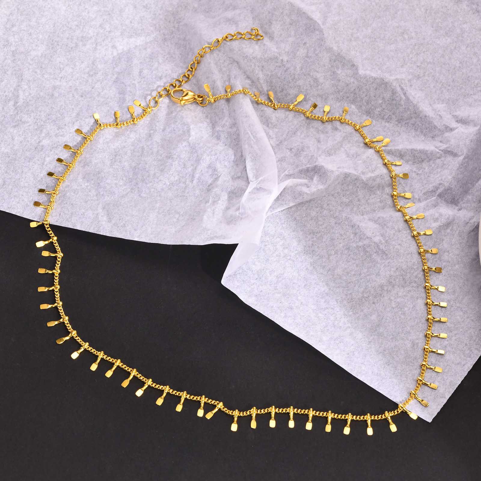 Stainless Steel Heart-shaped Chain Zircon Water Drops Necklace