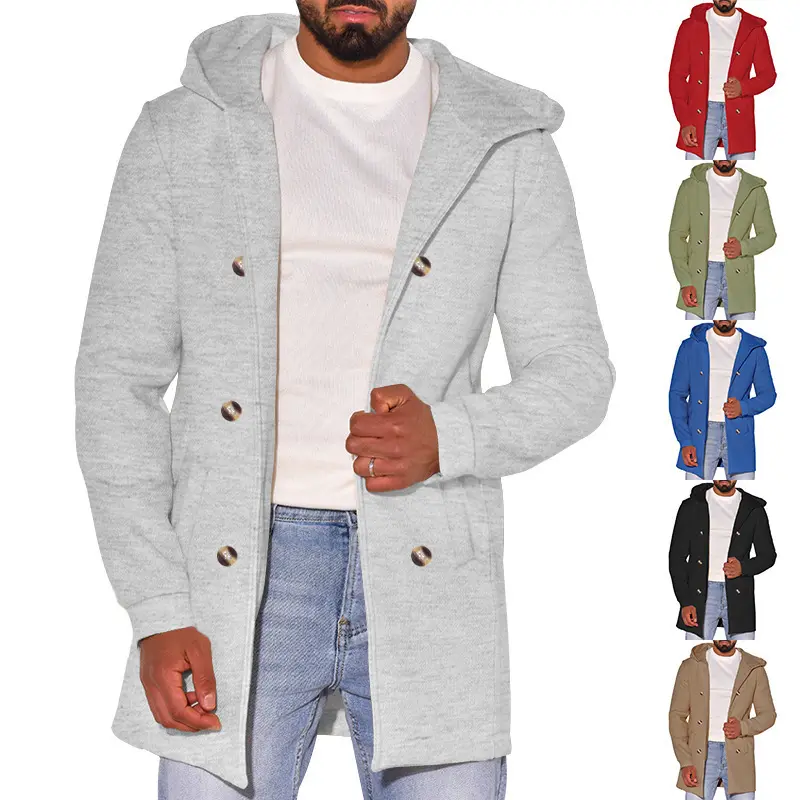 Versatile Wool Coat Mens Trench