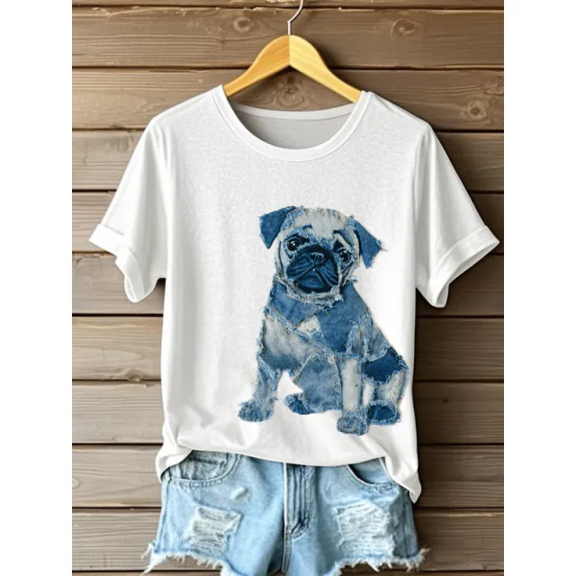 Women's Digital Printed Round Neck Top Zzy25052707 - Shop at LoveMi