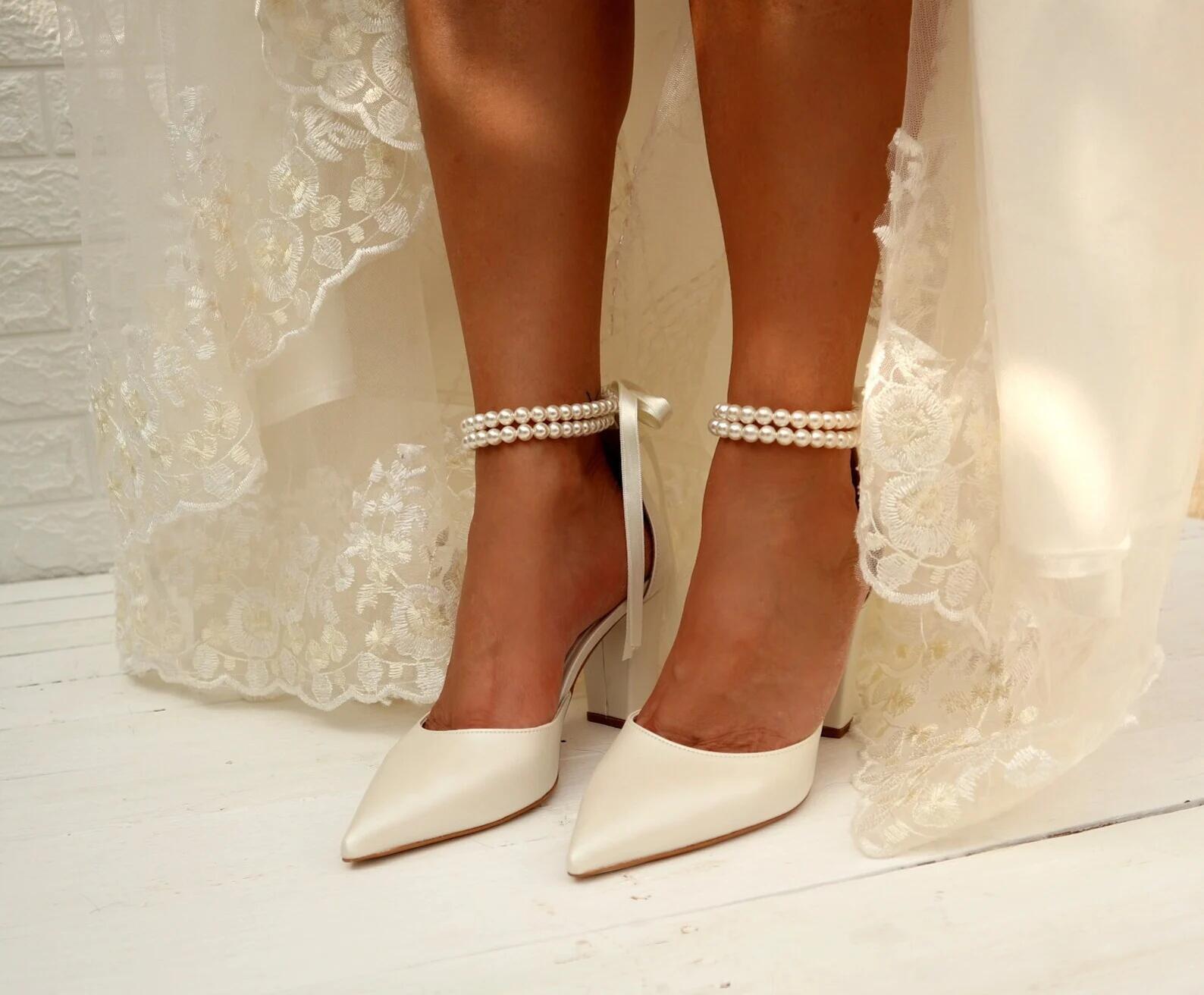 Title 5, Scarpe da sposa primavera estate donna, tacco g...